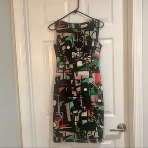 MILLY Geometric Print Sheath Dress Size 0